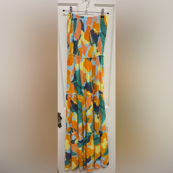Vibrant Strapless Maxi Dress - Picture 1 of 4